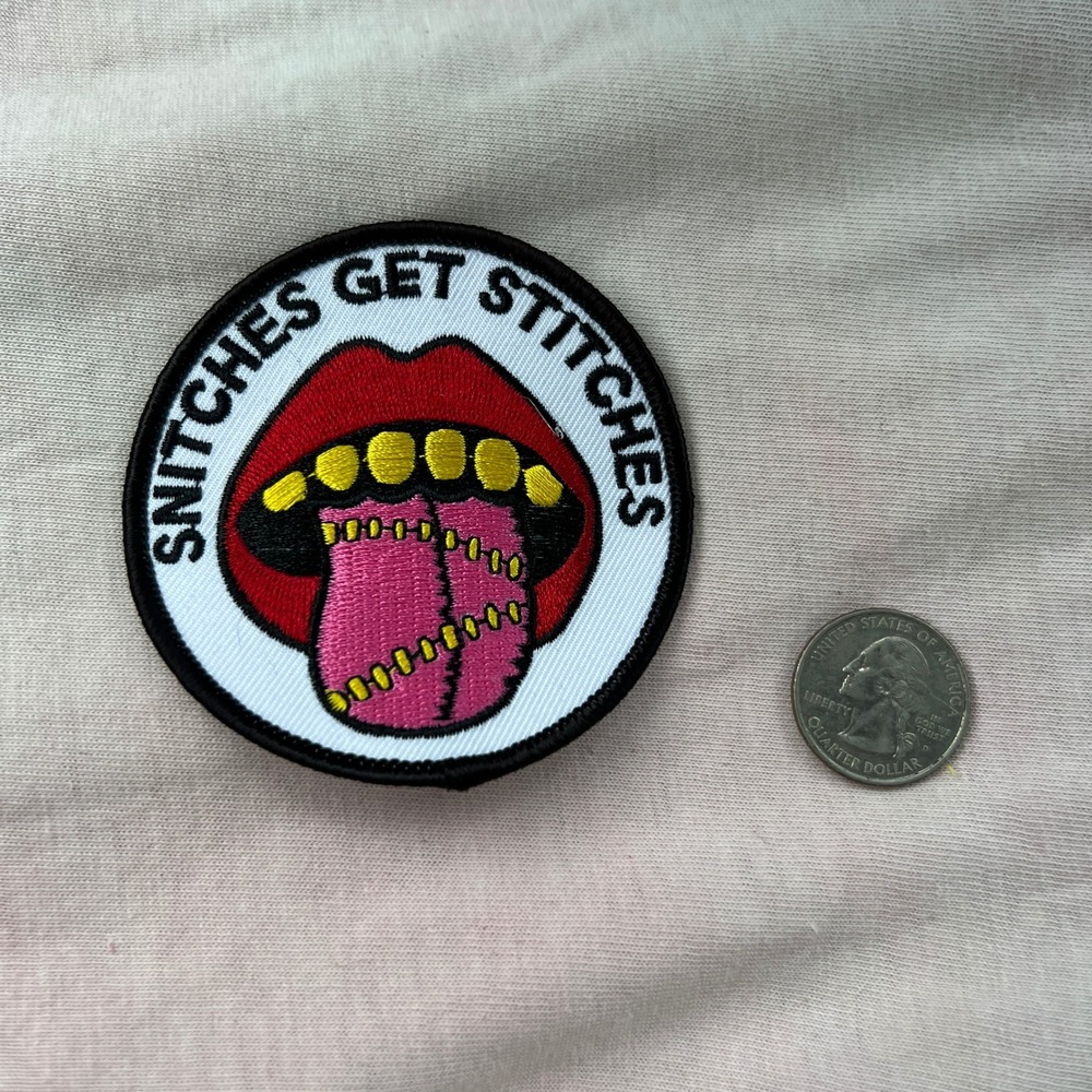 GOBLINKO SNITCHES GET STITCHES Patch TONGUE Game Fantasy Vest Jacket Sean Aaberg